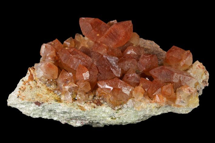Natural, Red Quartz Crystal Cluster - Morocco #137457